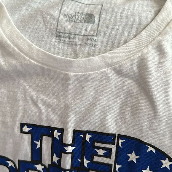 NWOT-NORTHFACE R/W/B KIDS SLEEVELESS TEE - Picture 2 of 4